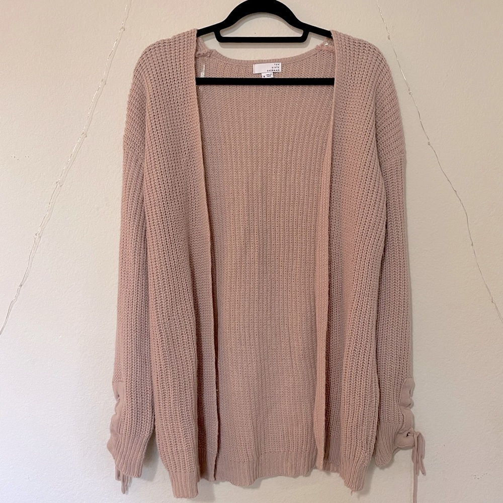 Blush Pink Knit Cardigan